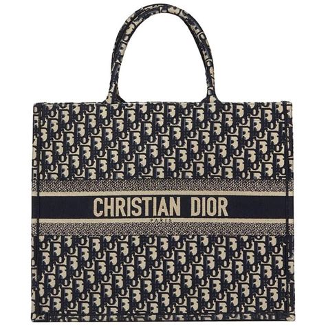 christian dior book tote navy